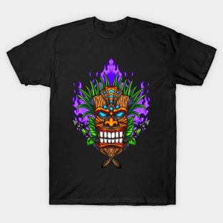 Tiki Mask Illustration 06 T-Shirt